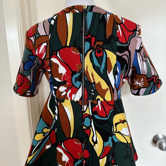 Vintage MARNI fit & flare top bold floral print S-M VG condition - Picture 6 of 8